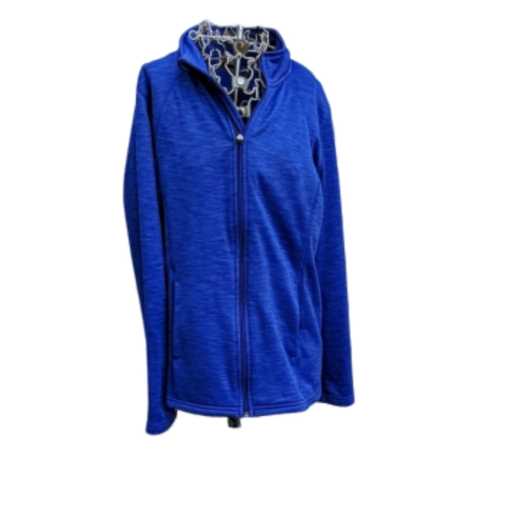 Xersion blue zip-up fleece lined sweatshirt